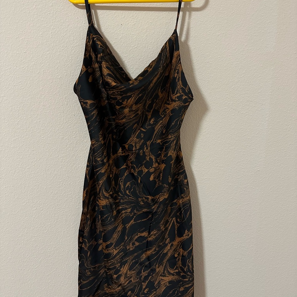 Urban Outfitters Black and Brown Swirl Design Fashionable Dress